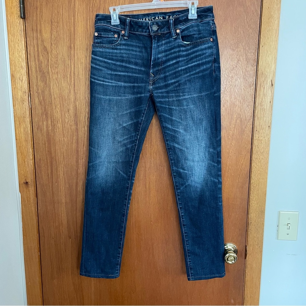 American Eagle Men's Blue Jeans 30 32 air flex temp tech